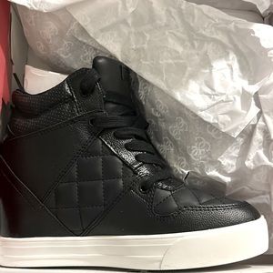 Guess Black Wedge Sneaker